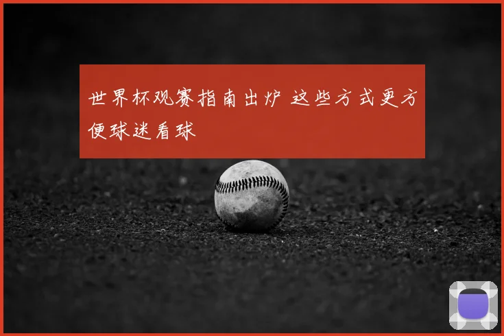 世界杯观赛指南出炉 这些方式更方便球迷看球