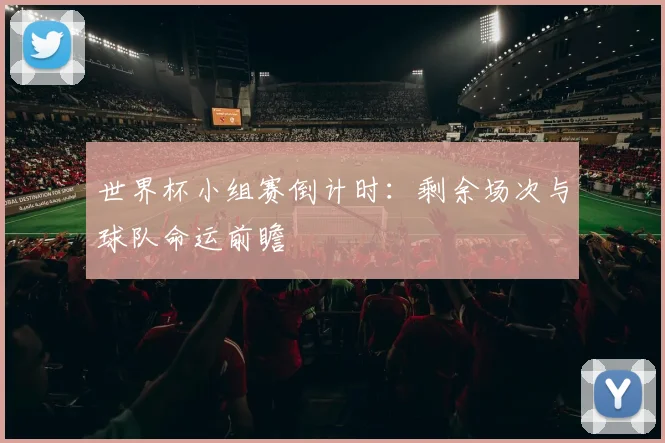 世界杯小组赛倒计时：剩余场次与球队命运前瞻